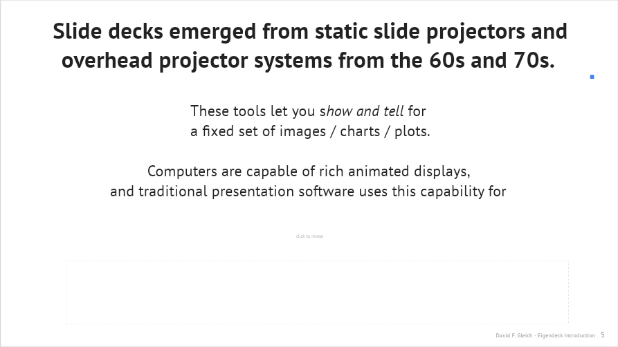 Slide 6 — history + a live demo revealed